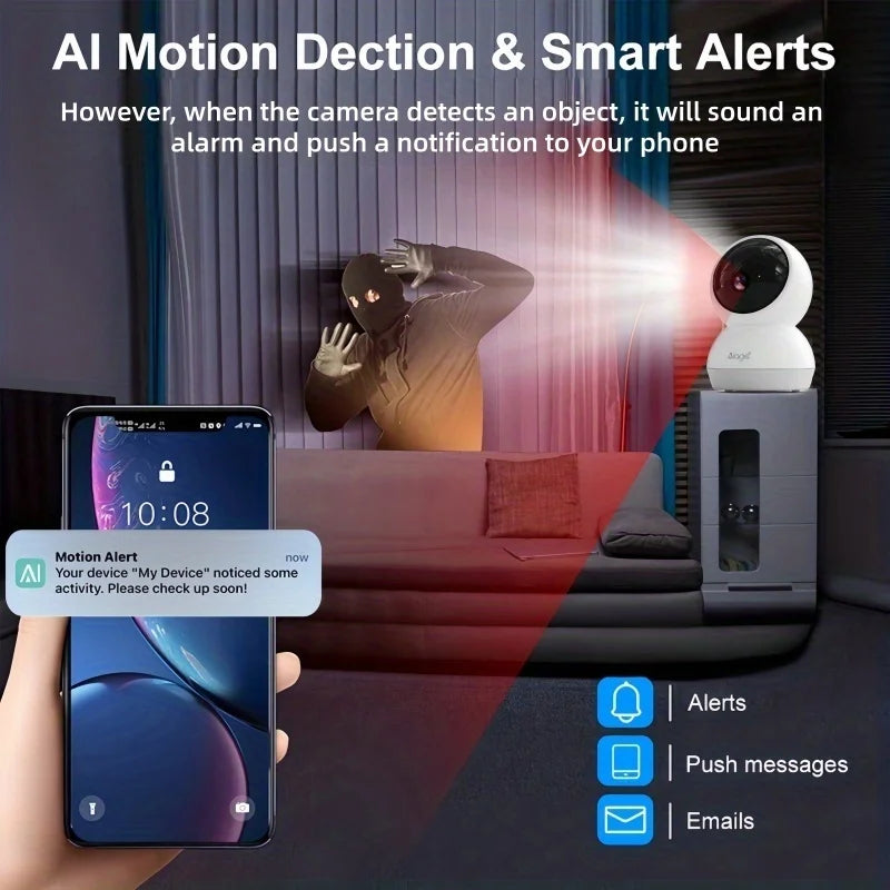 3K Pet Dog Camera with Phone App, 5G/2.4G WiFi Indoor Security Baby