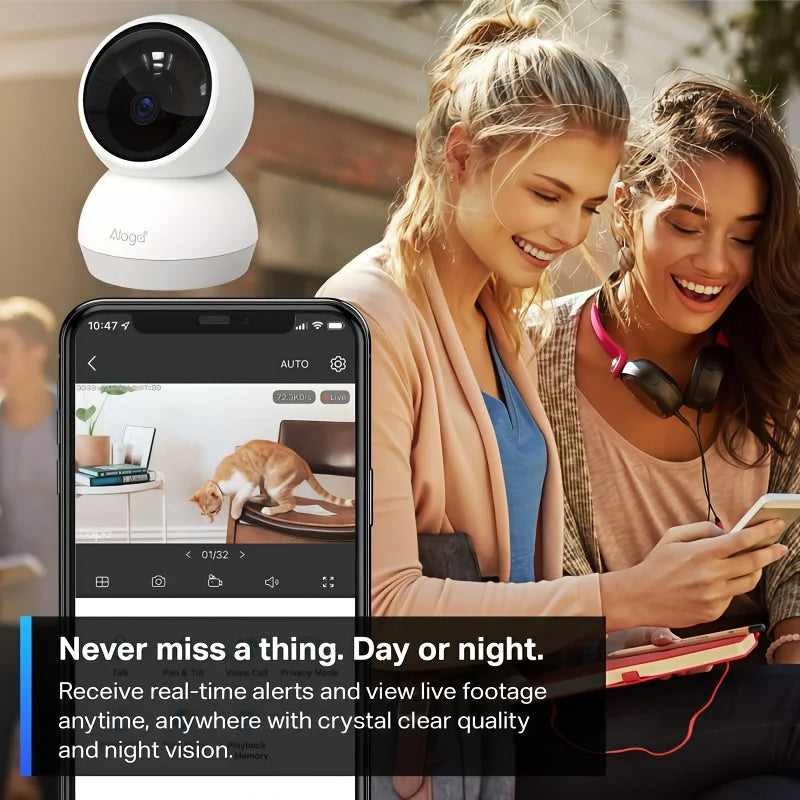 3K Pet Dog Camera with Phone App, 5G/2.4G WiFi Indoor Security Baby